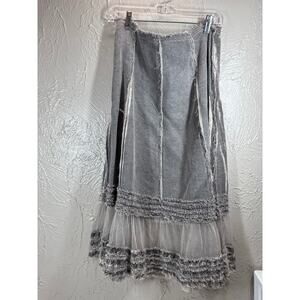 Free People Manufacturer Distressed Skirt Raw Waist and Hem Grunge Punk Size 4
